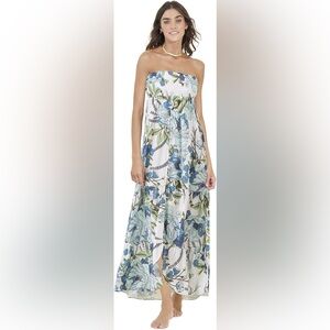 Maaji Strapless Dress Tropical Floral Print